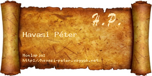 Havasi Péter névjegykártya